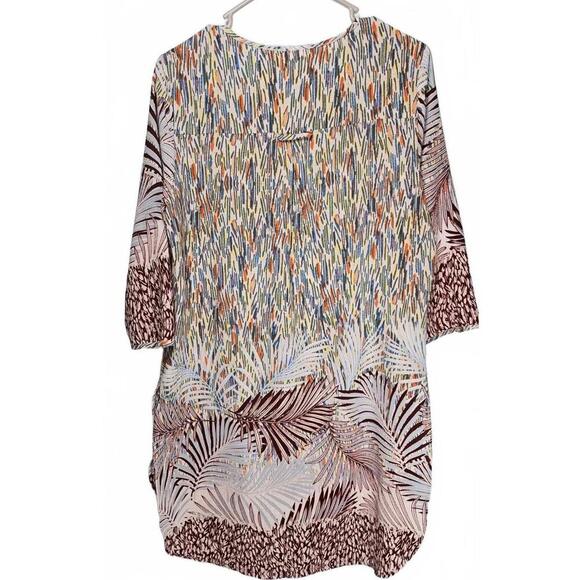 Fig & Flower Anthropologie Women's Tropical Printed Boho Hi-Lo Tunic/Dress Small - Picture 2 of 10